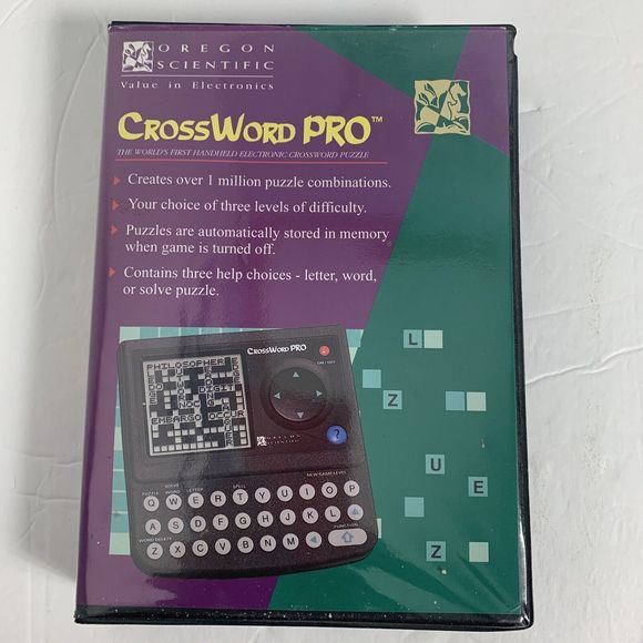 Oregon Scientific Crossword Pro Handheld Game Electronic Puzzle LB-1000B A9 - Picture 10 of 13